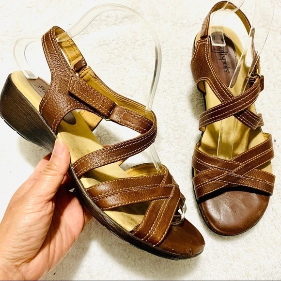 SOFTSPOTS Brown comfort sandals women’s size 8.5 - Picture 1 of 8
